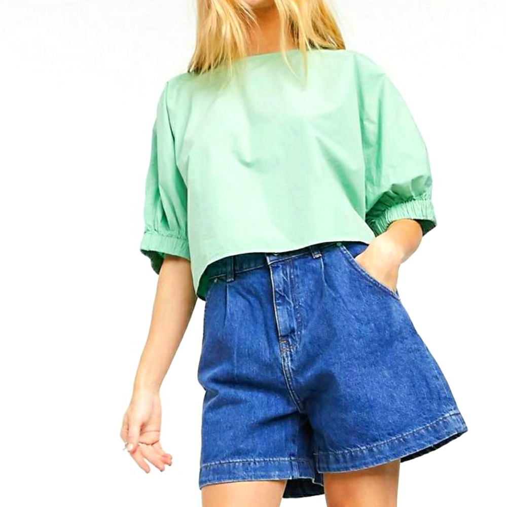 ASOS Cropped Style, but modest Teal top,beautiful!
